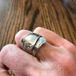 Antique Sterling Silver spoon ring